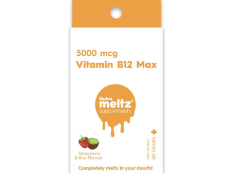 Nutrameltz B12 Max Tablets 5000mcg - 60 Tablets Hot on Sale