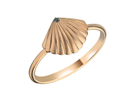 OYSTER GOLD RING on Sale