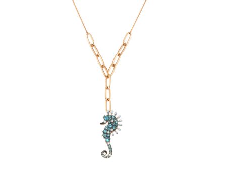 SEAHORSE GOLD DIAMOND NECKLACE Cheap