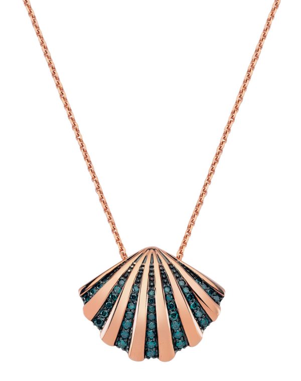 OYSTER GOLD DIAMOND NECKLACE Hot on Sale