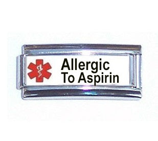 Allergic To Aspirin Super Link 9mm Italian charm For Sale