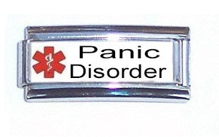 Panic Disorder Medical Alert Super Link Charm For 9mm Italian charm Bracelets Supply