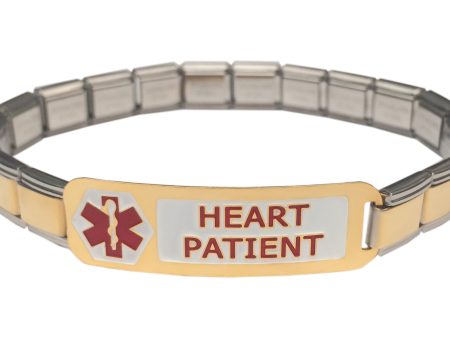 Heart Patient Medical Alert 9mm Italian Charm Starter Bracelet Discount