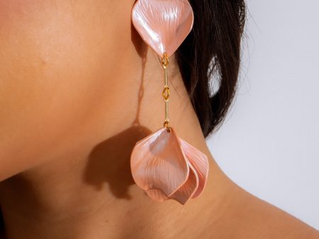 Petal Dangle Earring Orange Online Hot Sale