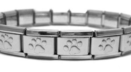 Paw Print Shiny 9mm Italian Charm Starter Bracelet Online now