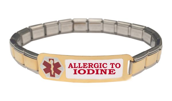 Allergic To Iodine Medical Alert 9mm Italian Charm Starter Bracelet Online