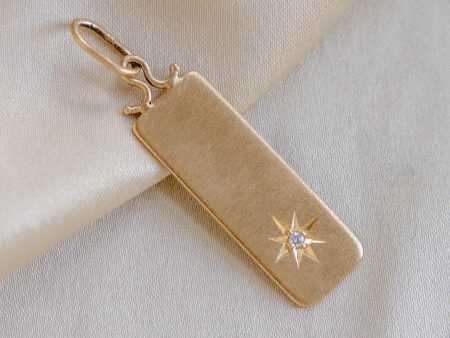 “Shooting Star”Charm Rectangular in 9k Gold Online Sale