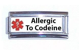 Allergic To Codeine Super Link For 9mm Italian charm Bracelets Supply