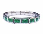 Emerald Glitter 9mm Italian Charm Starter Bracelet Hot on Sale