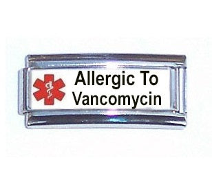 Allergic To Vancomycin Super Link 9mm Italian charm For Discount