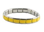 Yellow Powder Coated 9mm Italian Charm Starter Bracelet Online