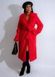 Nightfall Plush Coat Red Online Hot Sale