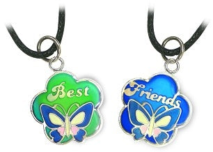 2pc Best Friends Butterfly Mood Necklace Bff Set For Discount