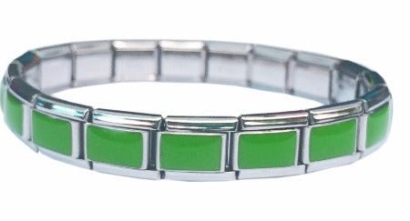 Green Enamel 9mm Italian Charm Starter Bracelet Online