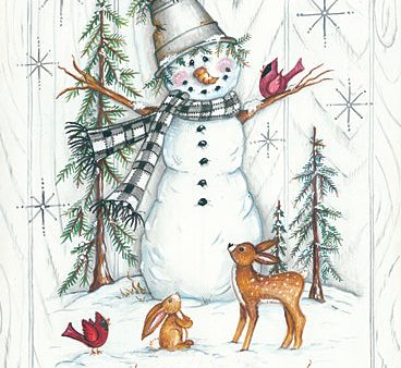 MARY533 - Winter Friends - 12x18 For Discount