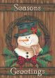 KEN1083 - Primitive Snowman Wreath - 12x18 Online Hot Sale